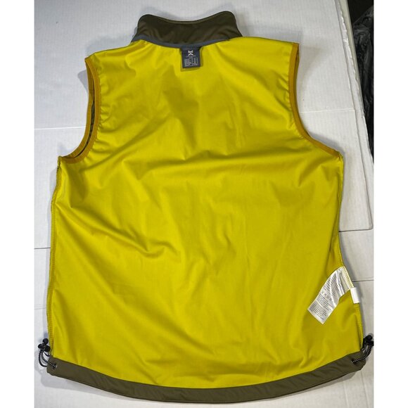 Little Donkey Andy Mens Olive Yellow Vest M Windproof Water Resistant Full Zip - Picture 10 of 15